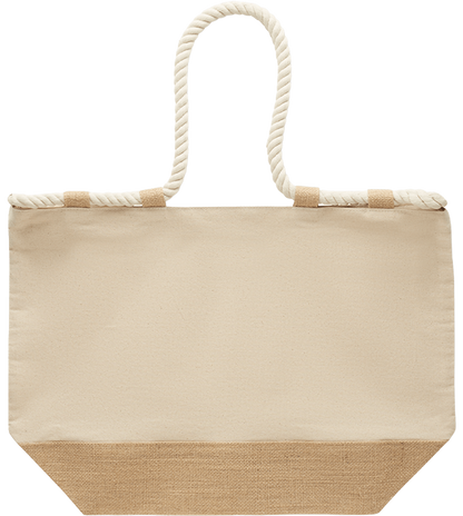 Canvas beach bag_BEIGE_front