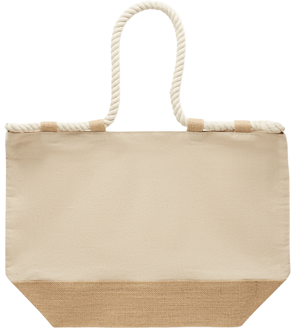 Canvas beach bag_BEIGE_front