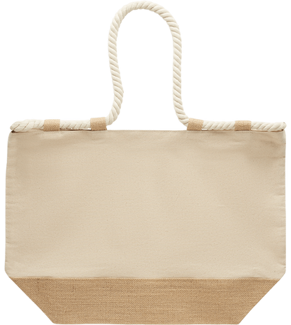 Canvas beach bag_BEIGE_back