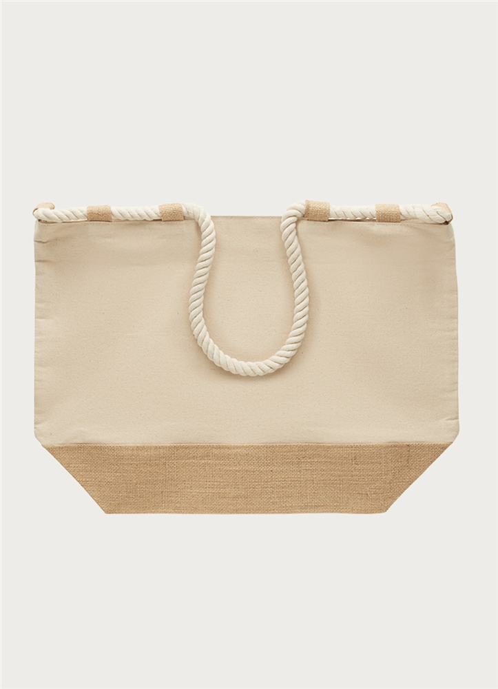 Canvas beach bag_BEIGE_DETAILEDIMAGE_back_2