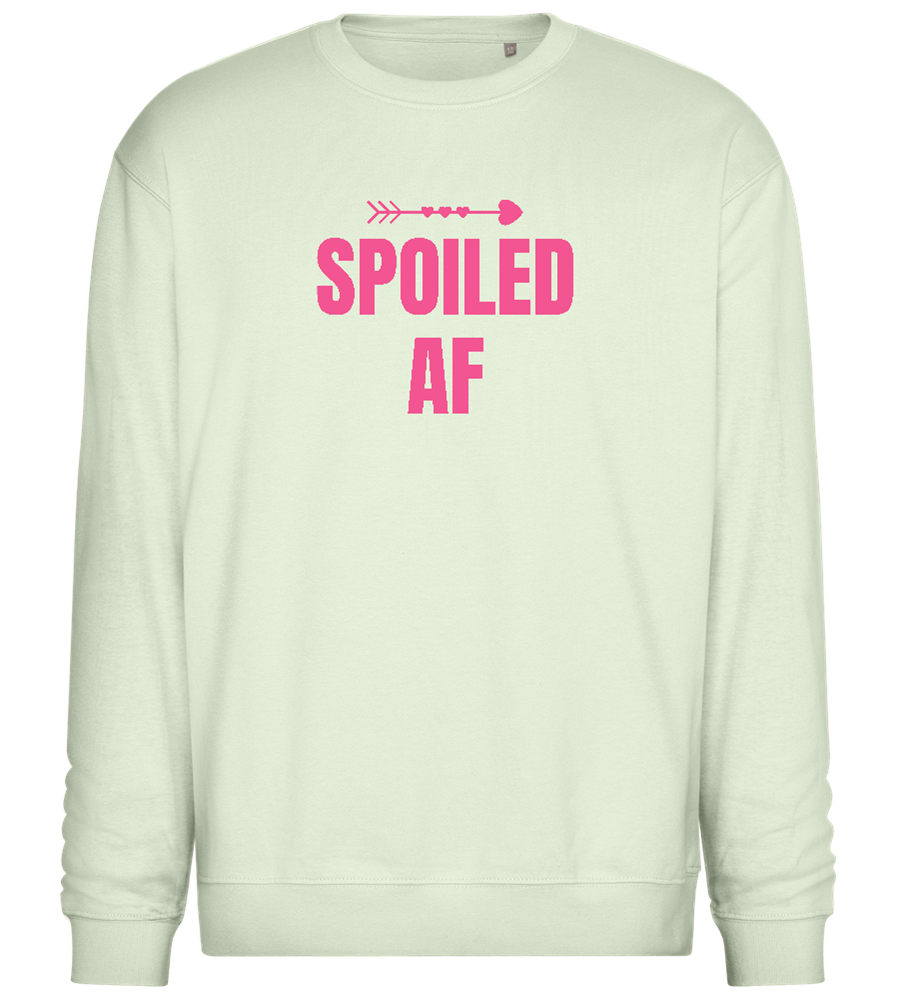 Spoiled AF Arrow Design - Comfort Essential Unisex Sweater_CREAMY GREEN_front