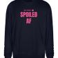 Spoiled AF Arrow Design - Comfort Essential Unisex Sweater_FRENCH NAVY_front