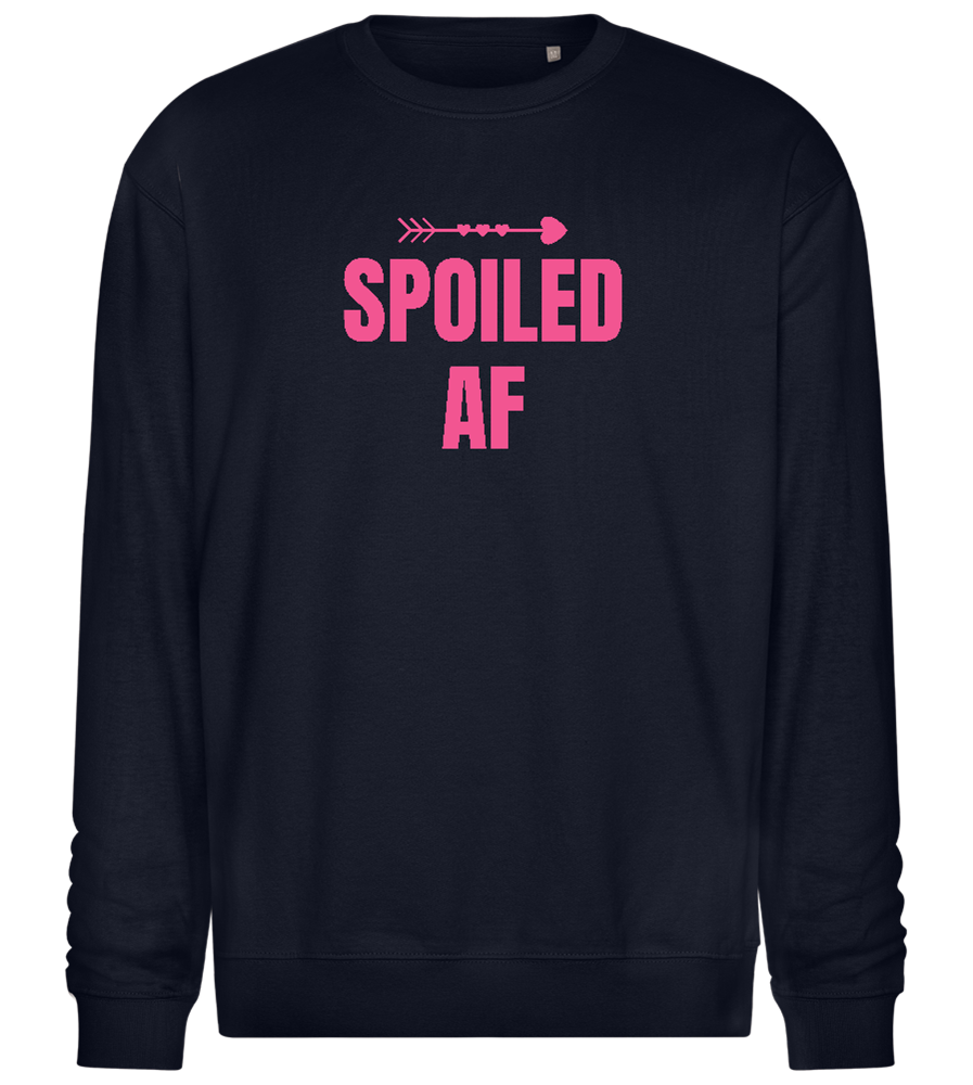 Spoiled AF Arrow Design - Comfort Essential Unisex Sweater_FRENCH NAVY_front