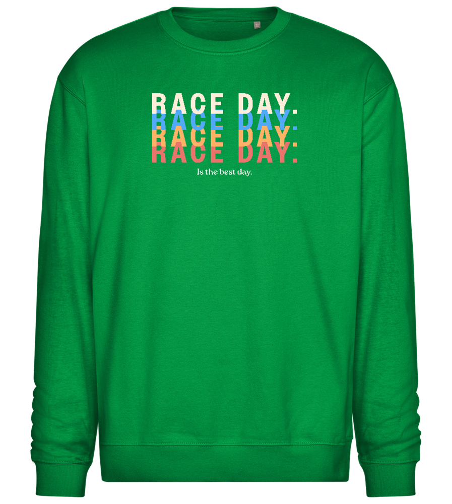 Best Day of the Week Design - Comfort Essential Unisex Sweater_MEADOW GREEN_front