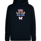 Cool Little Sister Butterfly Design - Premium unisex hoodie_BLACK_front