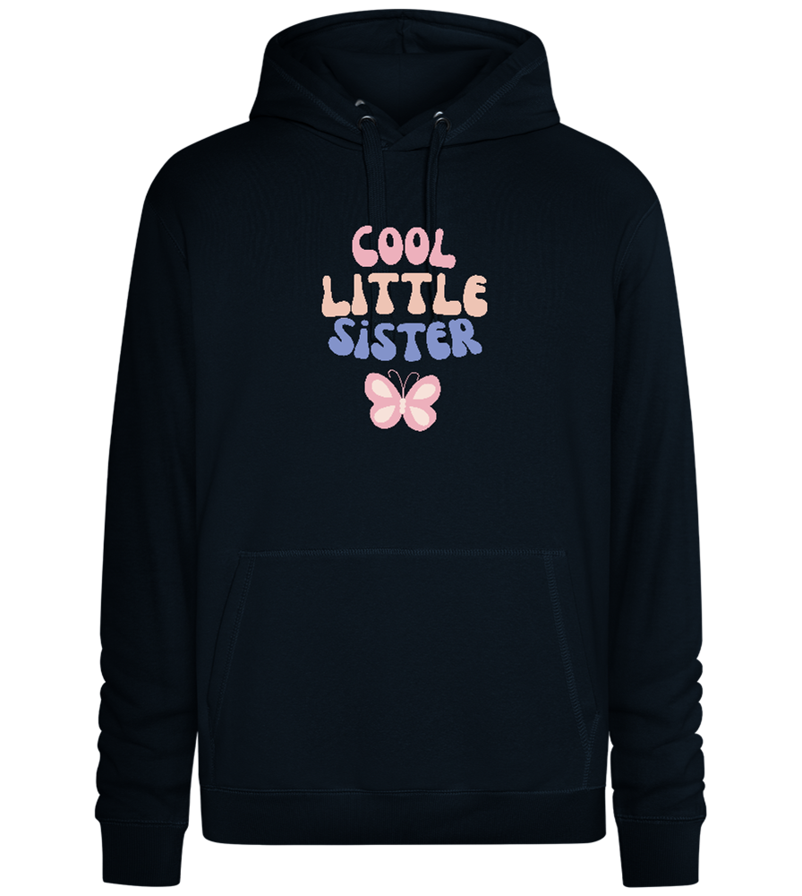 Cool Little Sister Butterfly Design - Premium unisex hoodie_BLACK_front