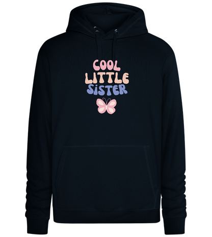 Cool Little Sister Butterfly Design - Premium unisex hoodie_BLACK_front