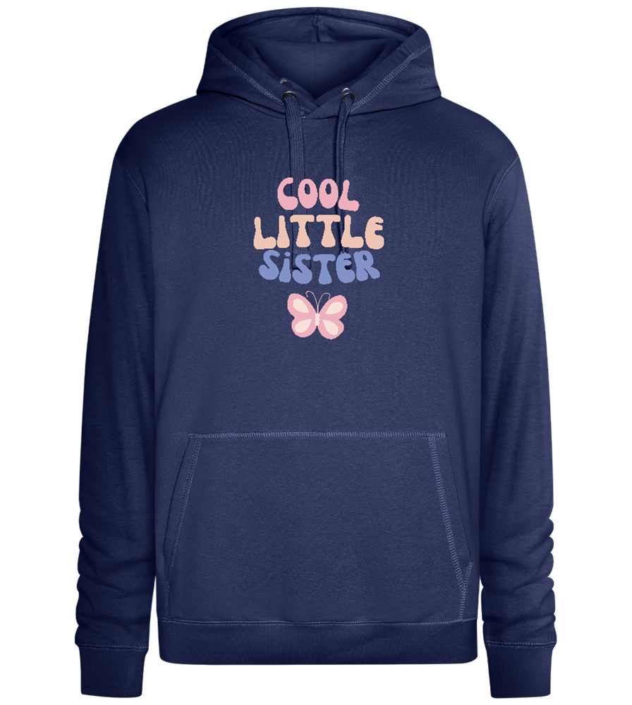 Cool Little Sister Butterfly Design - Premium unisex hoodie_DENIM CHINA_front