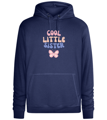 Cool Little Sister Butterfly Design - Premium unisex hoodie_DENIM CHINA_front