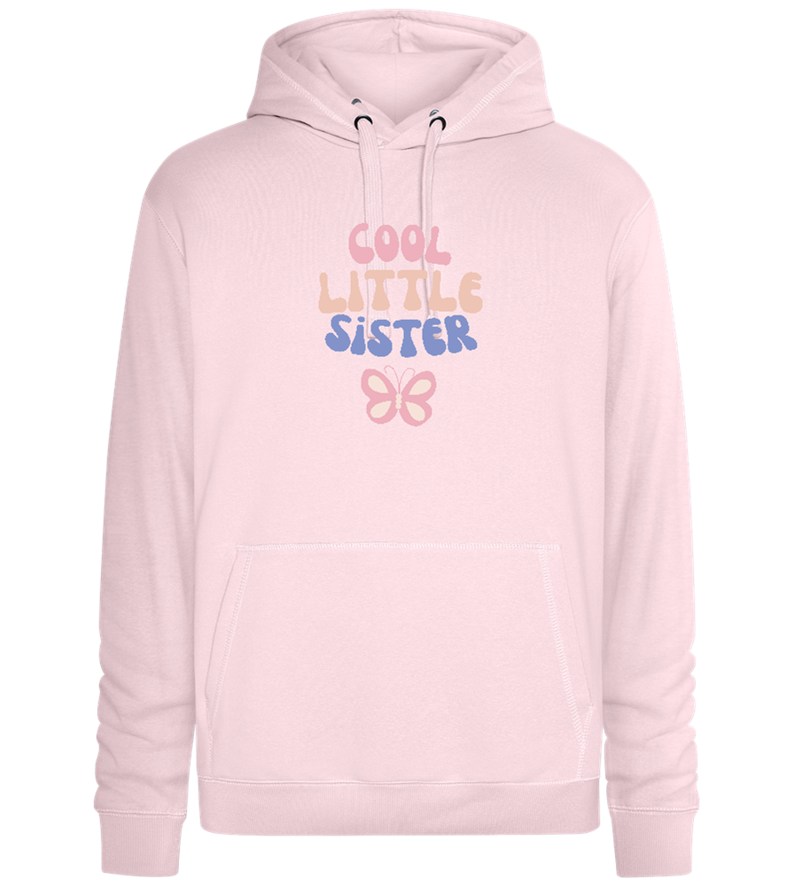 Cool Little Sister Butterfly Design - Premium unisex hoodie_LIGHT PEACH ROSE_front