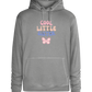 Cool Little Sister Butterfly Design - Premium unisex hoodie_ORION GREY II_front