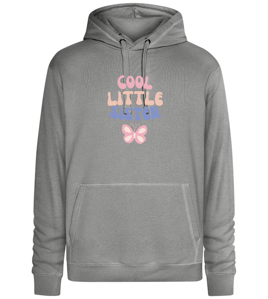 Cool Little Sister Butterfly Design - Premium unisex hoodie_ORION GREY II_front