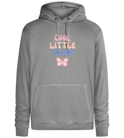 Cool Little Sister Butterfly Design - Premium unisex hoodie_ORION GREY II_front