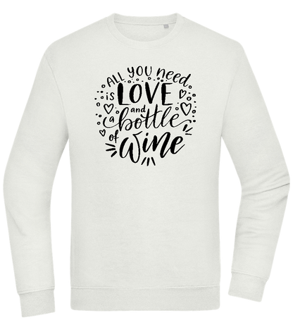 Love And Wine Design - Comfort Essential Unisex Sweater_CREAMY GREEN_front