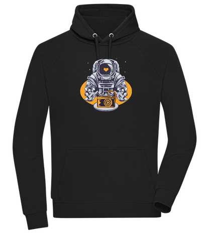 Spaceman Camera Design - Comfort unisex hoodie_BLACK_front