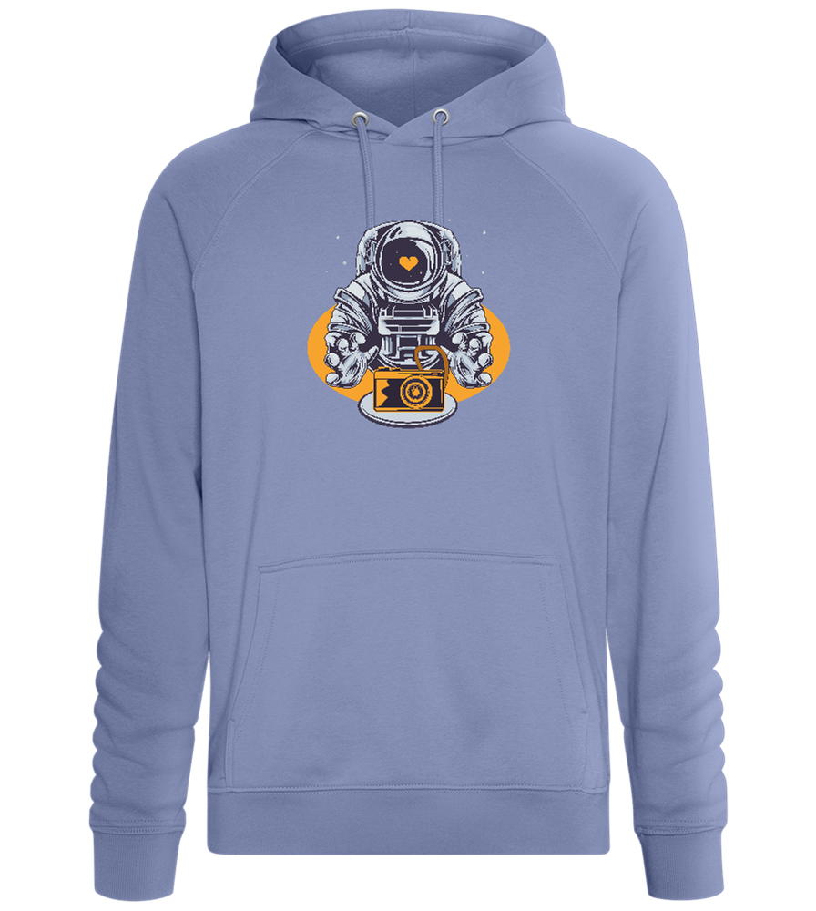 Spaceman Camera Design - Comfort unisex hoodie_BLUE_front