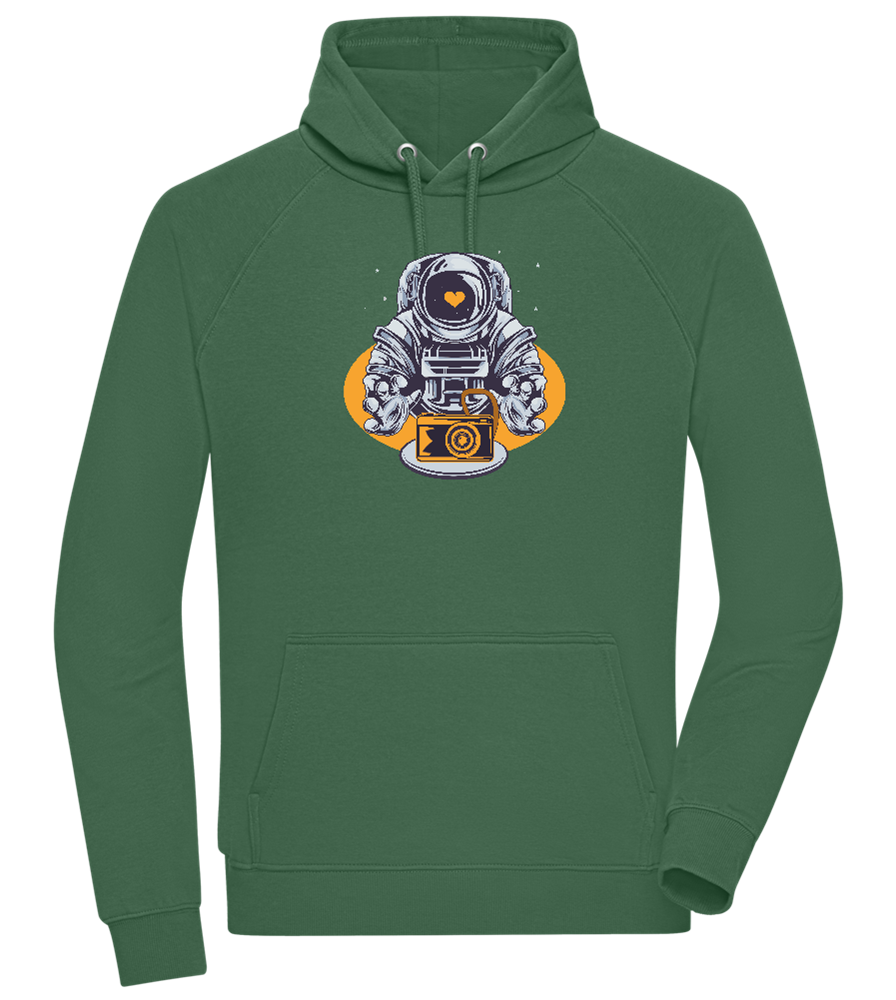 Spaceman Camera Design - Comfort unisex hoodie_GREEN BOTTLE_front