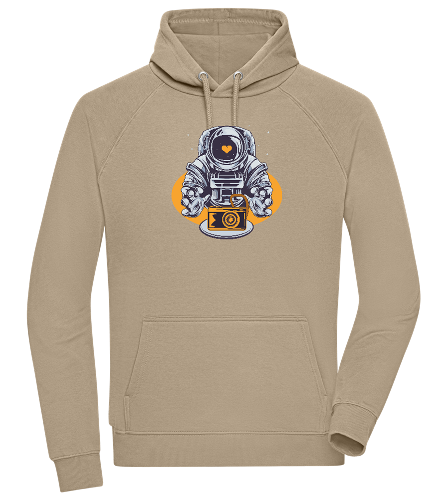 Spaceman Camera Design - Comfort unisex hoodie_KHAKI_front