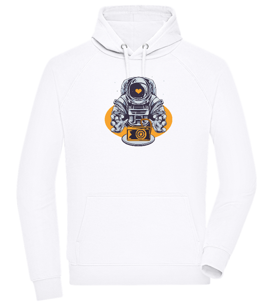 Spaceman Camera Design - Comfort unisex hoodie_WHITE_front