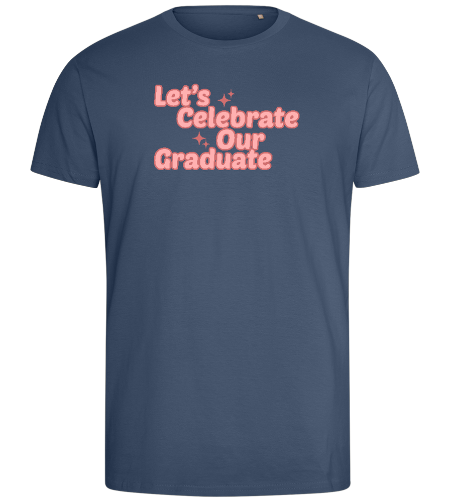 Let's Celebrate Our Graduate Design - Comfort men's fitted t-shirt_DENIM_front