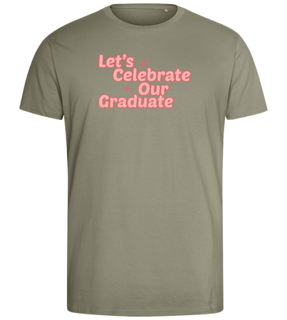 Let's Celebrate Our Graduate Design - Comfort men's fitted t-shirt_KHAKI_front