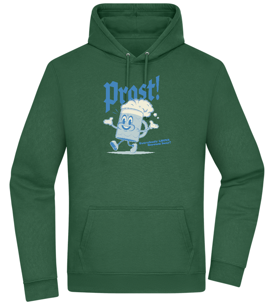 Prost Beer Design - Premium Essential Unisex Hoodie_GREEN BOTTLE_front