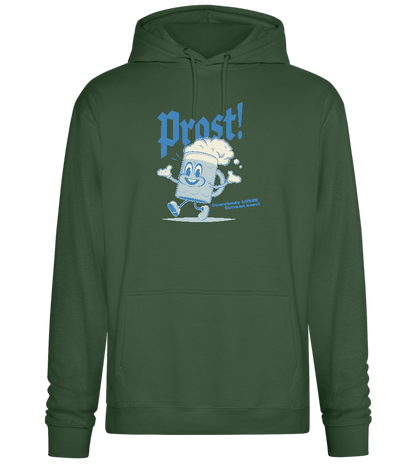 Prost Beer Design - Premium Essential Unisex Hoodie_GREEN BOTTLE_front