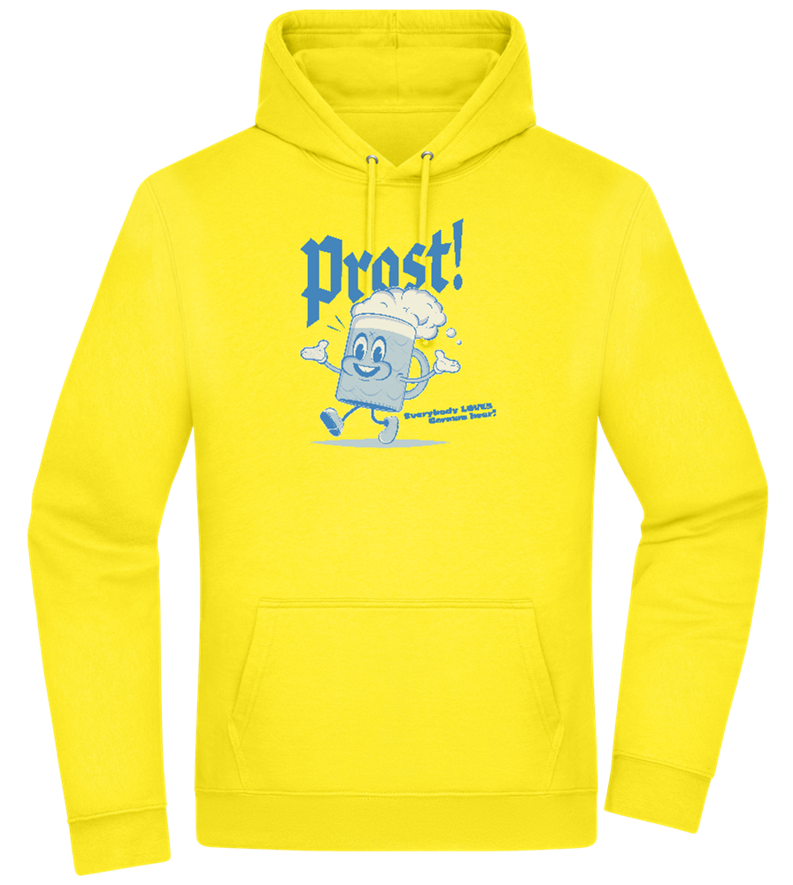 Prost Beer Design - Premium Essential Unisex Hoodie_YELLOW_front