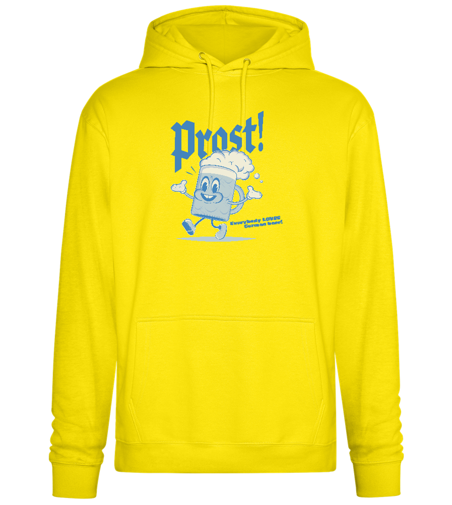 Prost Beer Design - Premium Essential Unisex Hoodie_YELLOW_front