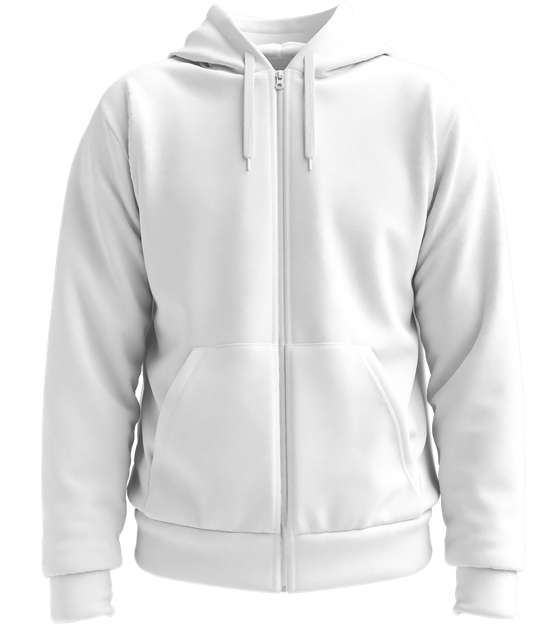 Premium unisex full-zip hoodie_WHITE_front