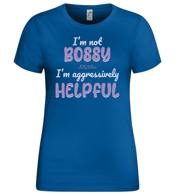 I'm Aggressively Helpful Design - Premium women's t-shirt_ROYAL_front