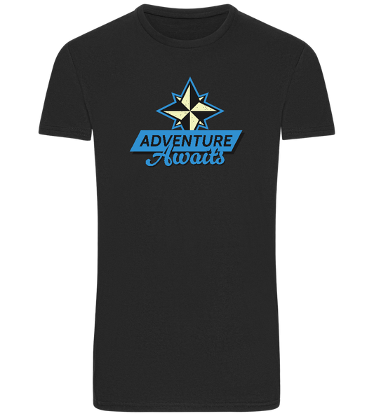 Adventure Awaits Design - Basic Unisex T-Shirt_DEEP BLACK_front
