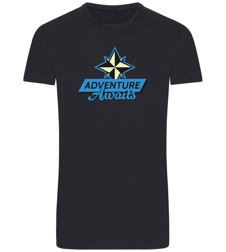 Adventure Awaits Design - Basic Unisex T-Shirt_FRENCH NAVY_front