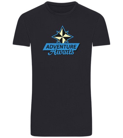 Adventure Awaits Design - Basic Unisex T-Shirt_FRENCH NAVY_front