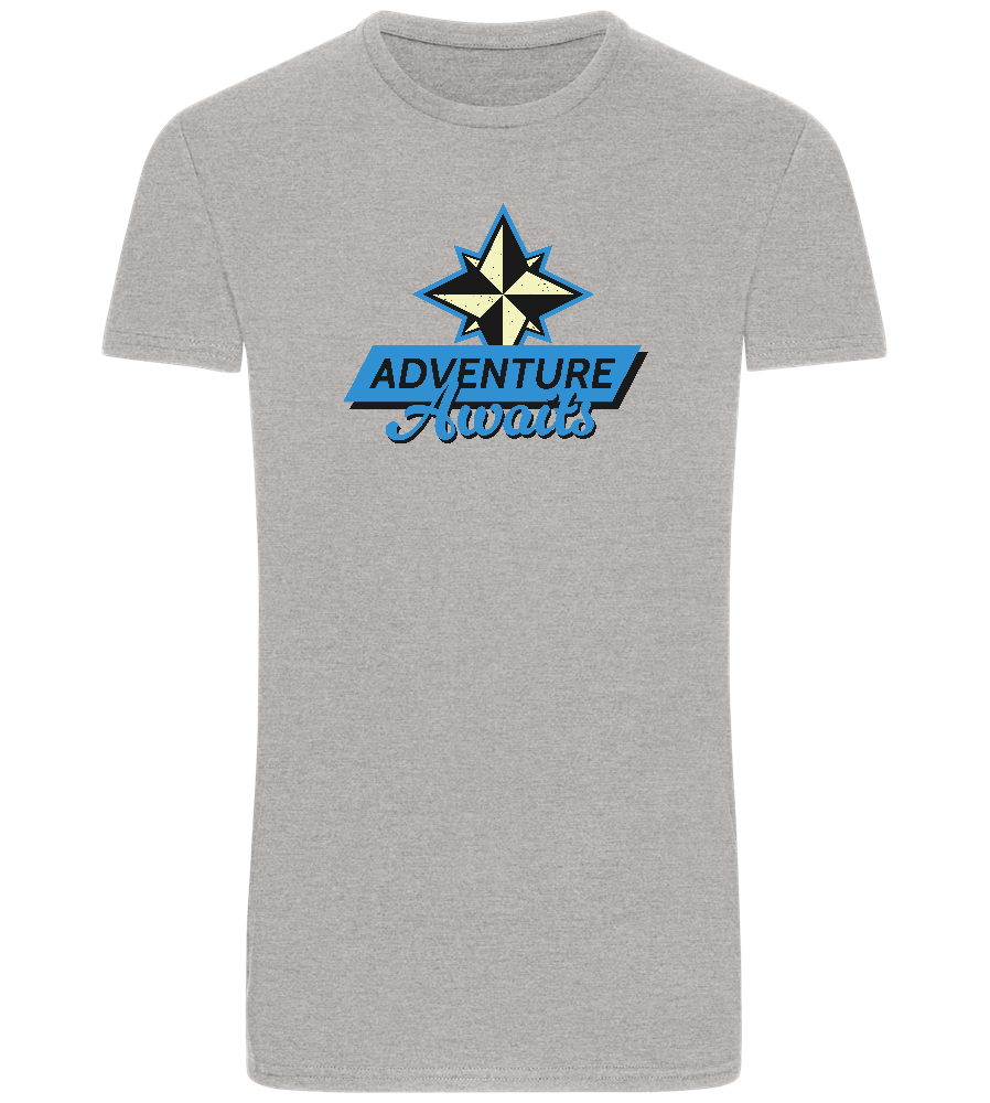 Adventure Awaits Design - Basic Unisex T-Shirt_ORION GREY_front