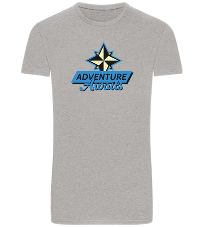 Adventure Awaits Design - Basic Unisex T-Shirt_ORION GREY_front