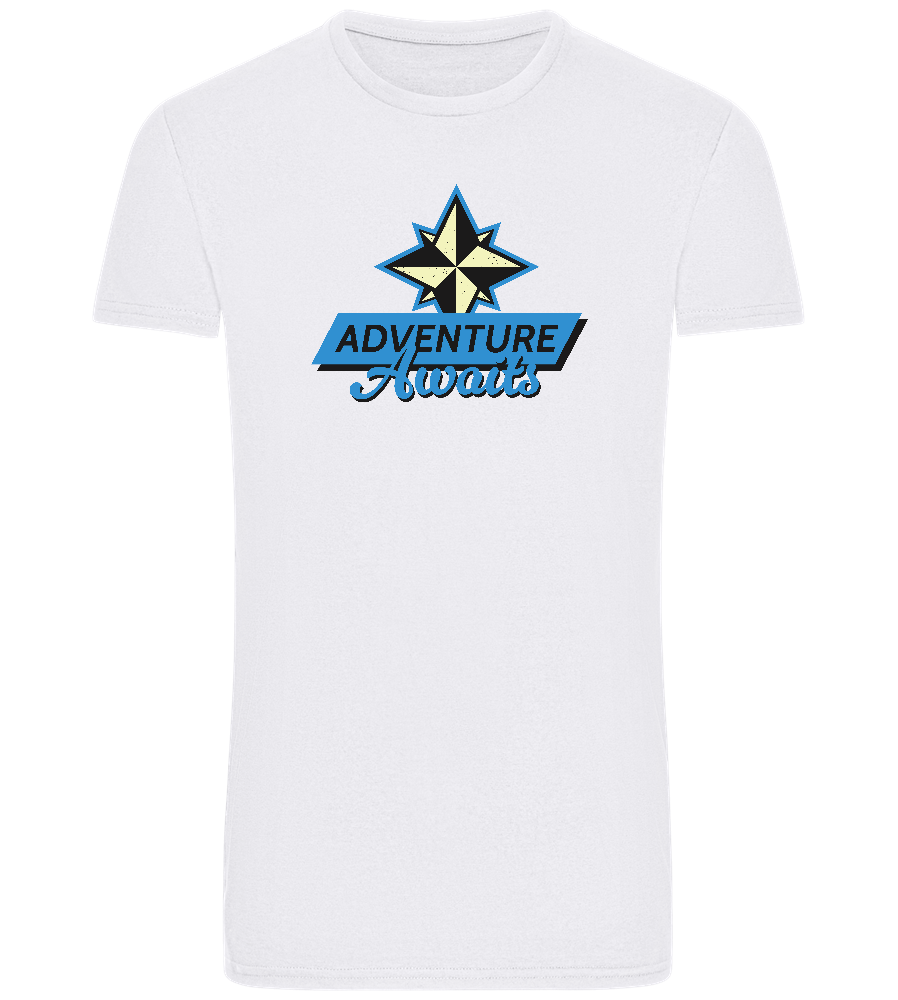 Adventure Awaits Design - Basic Unisex T-Shirt_WHITE_front