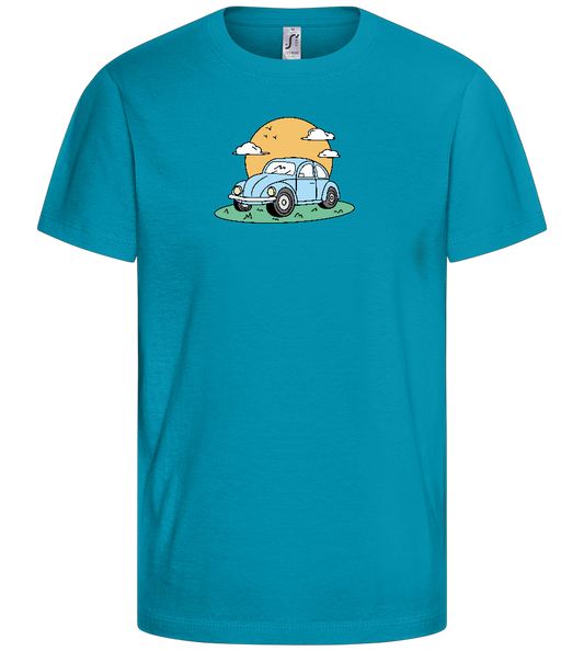 Blue Beetle Car Design - Comfort kids fitted t-shirt_TURQUOISE_front