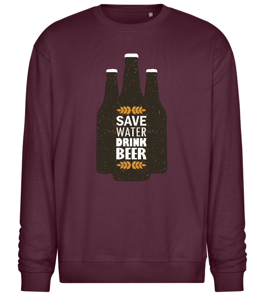 Hydrate with Beer Design - Comfort Essential Unisex Sweater_BORDEAUX_front