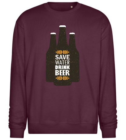 Hydrate with Beer Design - Comfort Essential Unisex Sweater_BORDEAUX_front