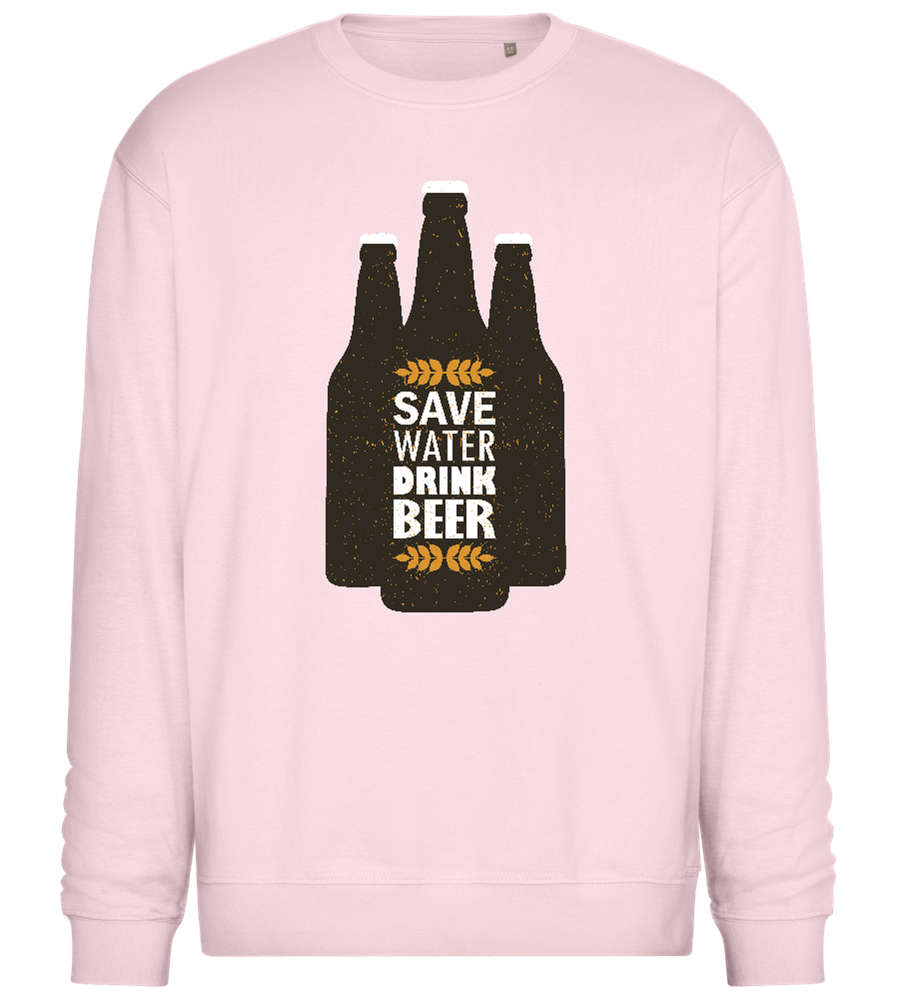 Hydrate with Beer Design - Comfort Essential Unisex Sweater_LIGHT PEACH ROSE_front