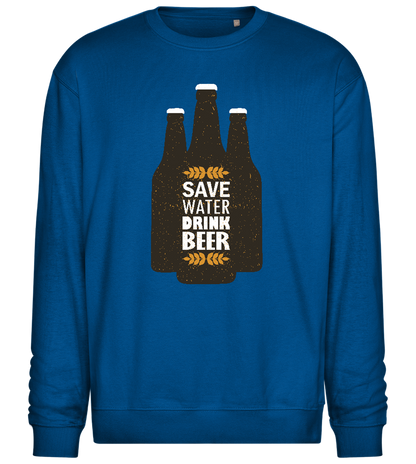 Hydrate with Beer Design - Comfort Essential Unisex Sweater_ROYAL_front