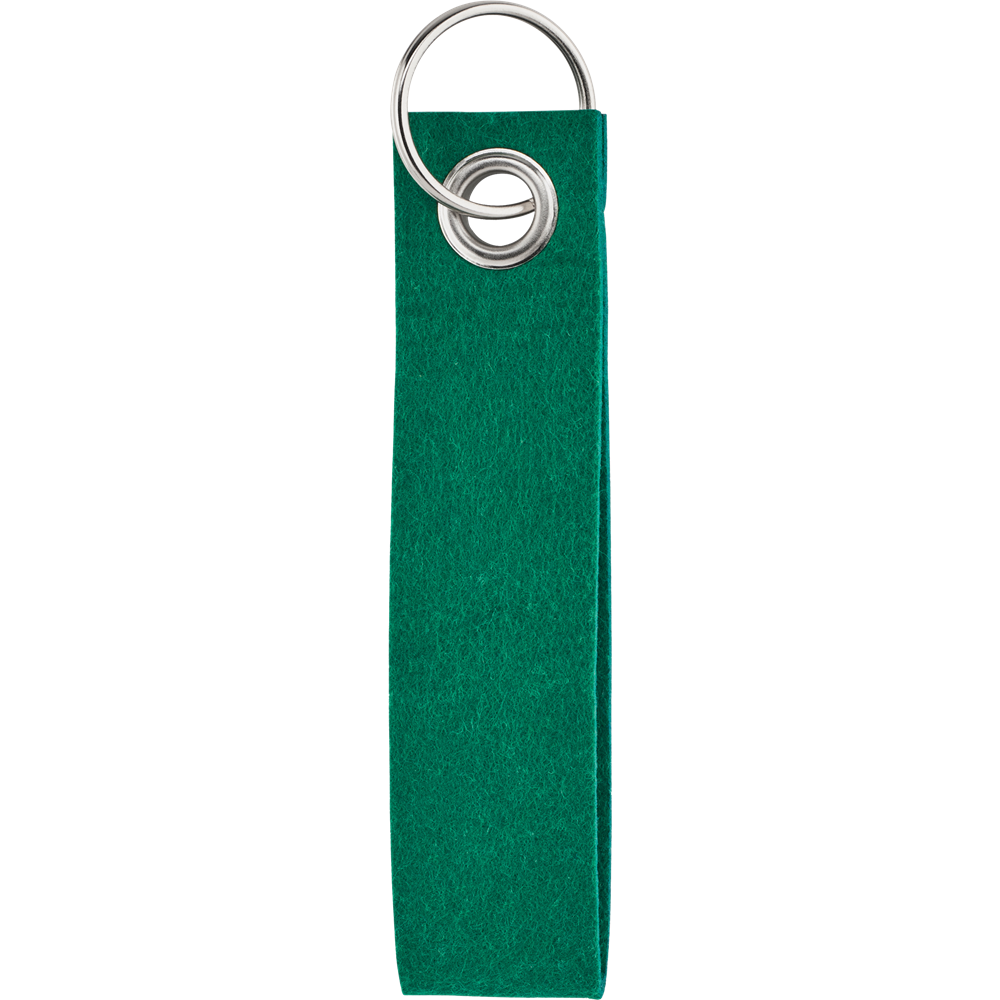 Eco-Friendly RPET Felt Keychain_GREEN_front