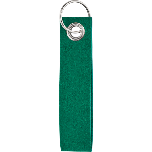 Eco-Friendly RPET Felt Keychain_GREEN_front