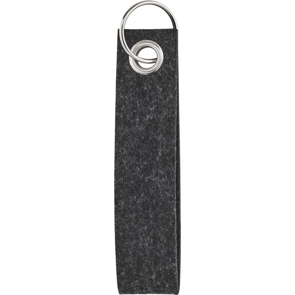 Eco-Friendly RPET Felt Keychain_STONE GREY_front