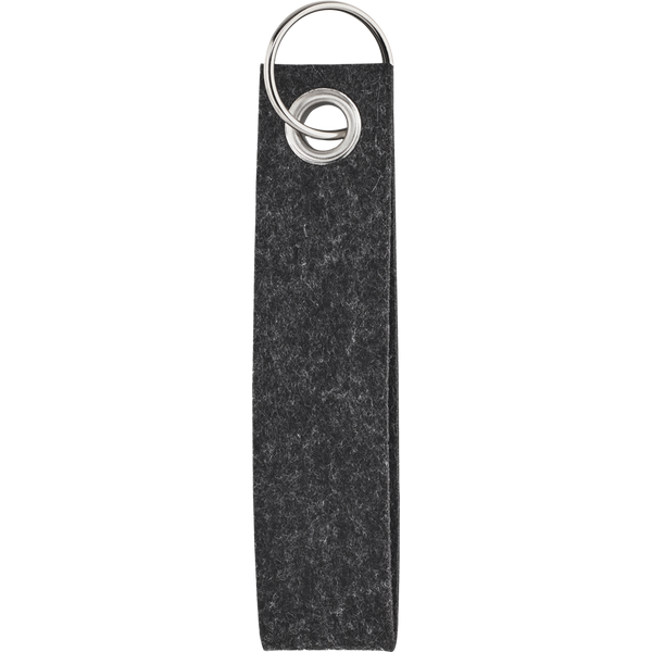 Eco-Friendly RPET Felt Keychain_STONE GREY_front