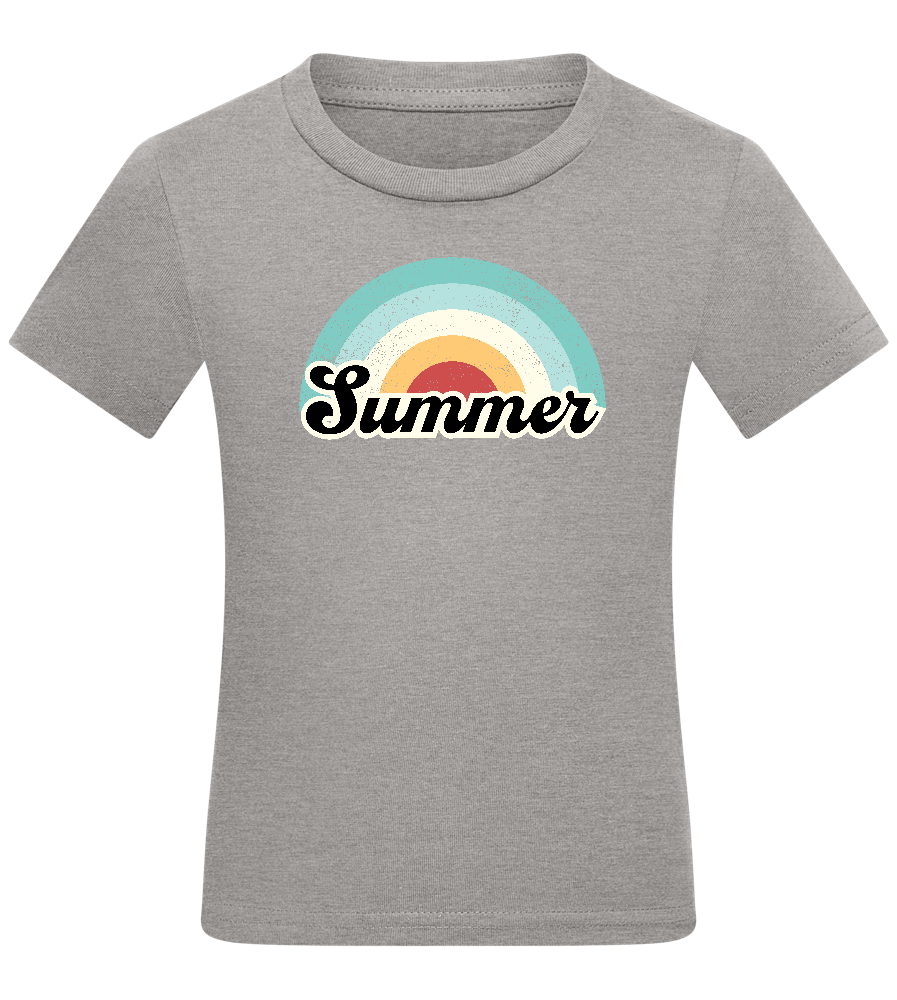 Summer Rainbow Design - Comfort kids fitted t-shirt_ORION GREY_front