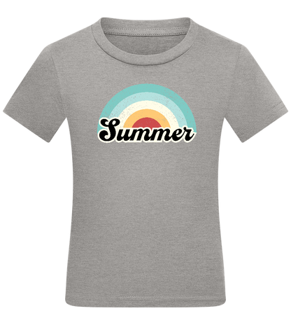 Summer Rainbow Design - Comfort kids fitted t-shirt_ORION GREY_front