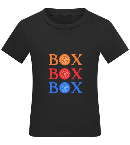 Box Box Box Design - Comfort kids fitted t-shirt_DEEP BLACK_front