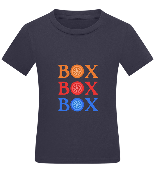 Box Box Box Design - Comfort kids fitted t-shirt_FRENCH NAVY_front